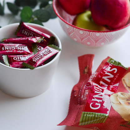 Gin Gins Ginger Chews Variety Pack of 3 Bundle - 1 of each flavor (Original, Spicy Apple, Peanut)