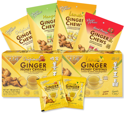 Ultimate Ginger Gift Box – Prince of Peace Ginger Chews & Ginger Honey Crystals Variety Pack