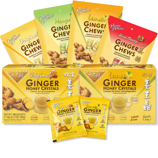 Ultimate Ginger Gift Box – Prince of Peace Ginger Chews & Ginger Honey Crystals Variety Pack