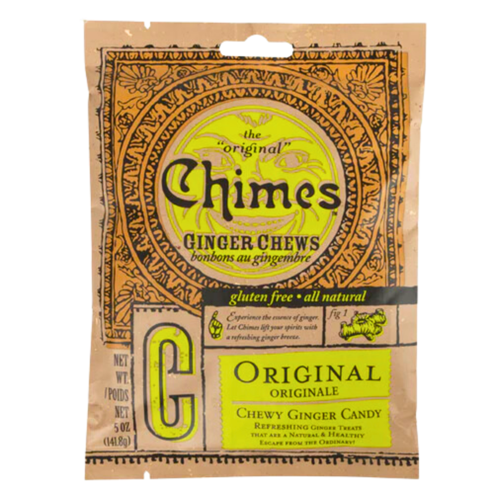 Chimes Ginger Chews Large Variety Pack of 5 (Original, Mango, Orange, Peppermint, Peanut Butter)