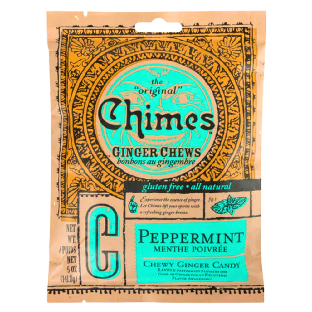 Chimes Ginger Chews Large Variety Pack of 5 (Original, Mango, Orange, Peppermint, Peanut Butter)