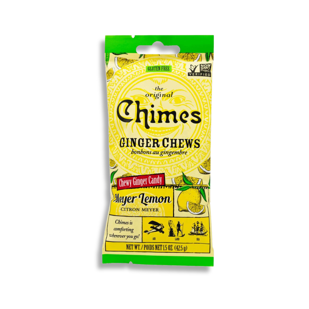 Chimes Ginger Chews Variety Pack of 6 Bundle (Mango, Orange & Lemon)