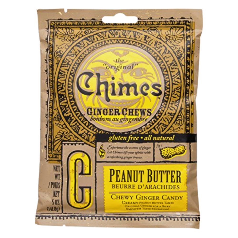 Chimes Ginger Chews Large Variety Pack of 5 (Original, Mango, Orange, Peppermint, Peanut Butter)